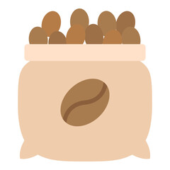 Illustration of Coffee Bean design Flat Icon