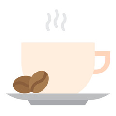 Illustration of Hot Coffee Cup design Flat Icon