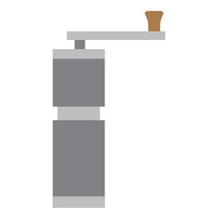 Illustration of Manual Coffee Grinder design Flat Icon