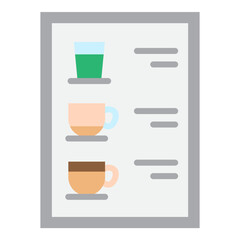 Illustration of Menu Book design Flat Icon