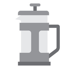 Illustration of Coffee French Press design Flat Icon