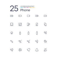 Phone icons. mobile phone icon set, phone , charge symbol icons, call icons, silent icon