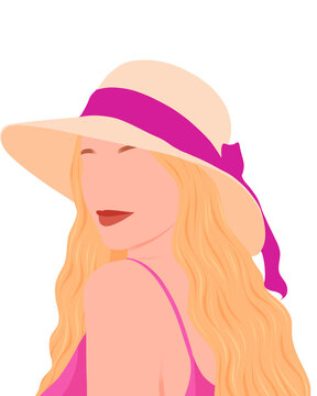 recommend clip art: Woman blonde pink outfit 