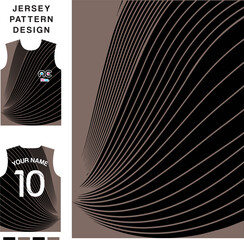 Abstract curve concept vector jersey pattern template for printing or sublimation sports uniforms football volleyball basketball e-sports cycling and fishing Free Vector.