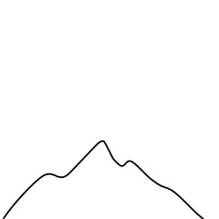Mountain line silhouette