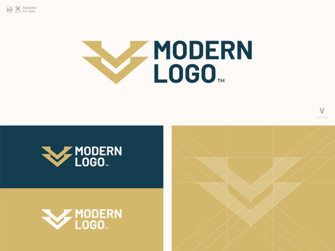 Alphabet letter icon logo VV