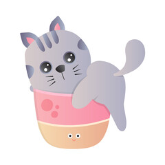 Cute Cat in Coffee mug