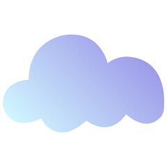 blue cloud icon on white background