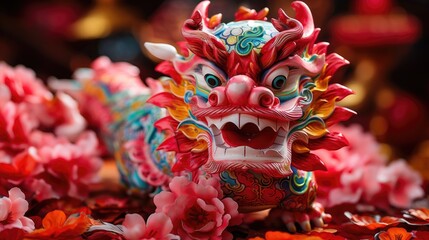 Fototapeta premium chinese dragon statue for 2024