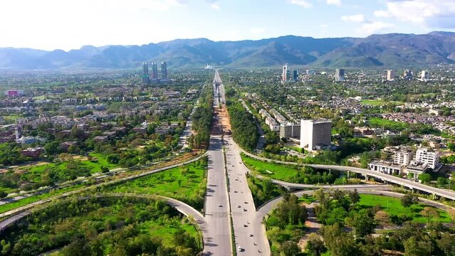 Aerial View Of Islamabad, Beautiful Capital Of Pakistan, Second Most Beautiful Capital Of The World 