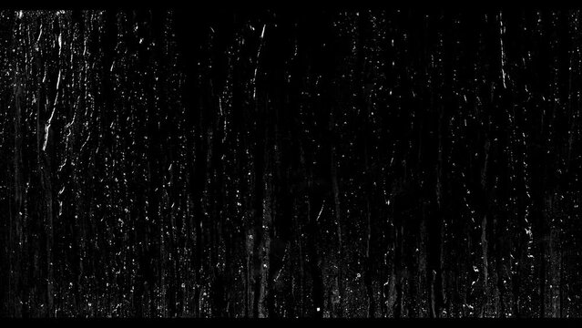 rain on Glass 30, Black screen rain, rain flowing on the roof, rain on the ground, background separation