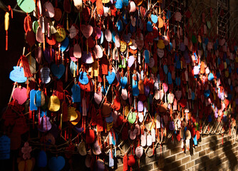 Prayer Wall in Langzhong Ancient City, Sichuan, China