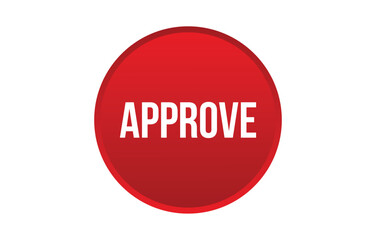 Approve red vector banner illustration isolated on white background