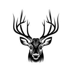 Rolgordijnen Deer Head Silhouette © Md RAHAT
