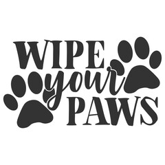 Wipe Your Paws - Doormat Illustration - obrazy, fototapety, plakaty