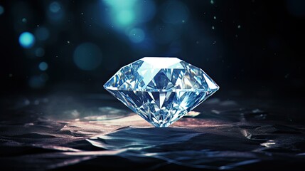 Obraz premium Dazzling diamond on shadow background