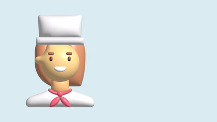 Cute сasual brunette girl wearing white t-shirt empty spacefor for text.3d illustration