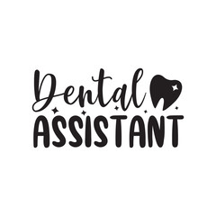 Dental Assistant Vector Design on White Background