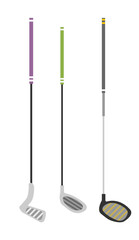 Golf clubs types, hitting at different distances