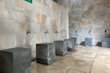 The wudu or ablution place in mosque