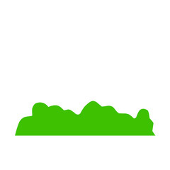 Cartoon Green Bush Silhouette