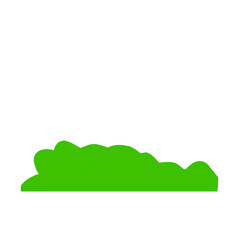 Cartoon Green Bush Silhouette
