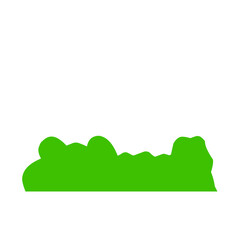 Cartoon Green Bush Silhouette