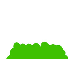 Cartoon Green Bush Silhouette