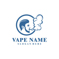 Vape logo design concept vector. Vaping illustration design