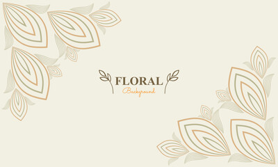 Fototapeta na wymiar floral background with abstract natural shape, leaf and floral ornament in soft pastel color style