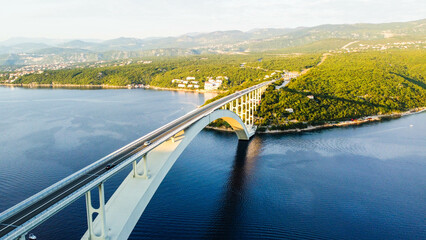 Obraz premium Krk bridge, Krk island, Croatia