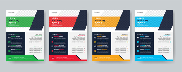 Modern Creative Corporate business, digital marketing agency flyer Brochure design, cover modern layout, annual report, poster, flyer in A4 template