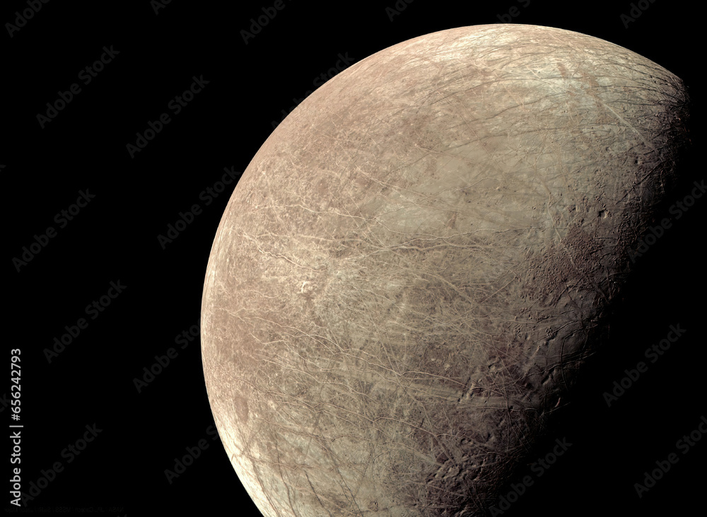 Wall mural europa, a moon of planet jupiter.