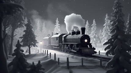 Railway in winter-wonderland