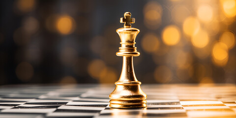 Golden King: The Lone Ruler of Chess The Unique Standing of the Golden King. Chess Strategy Concept
Royal Chess Piece