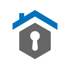 Security key logo icon design