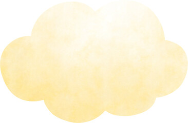 Yellow watercolor cloud 