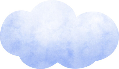Blue watercolor cloud 