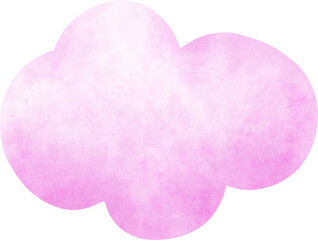 Pink watercolor cloud 