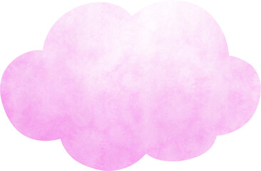 Pink watercolor cloud 