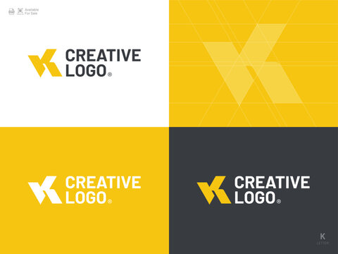 Alphabet letter icon logo K