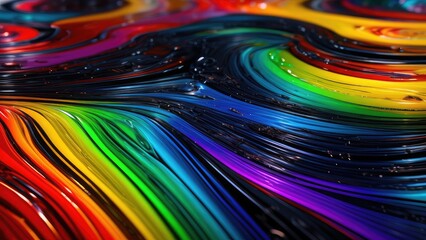 Liquid fluid multicolored, wallpaper.