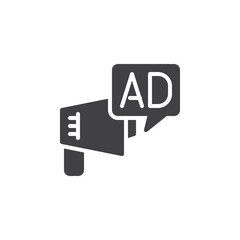 Megaphone advertisement vector icon