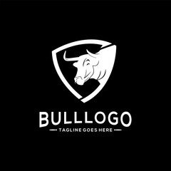 Bull ranch logo vector design template