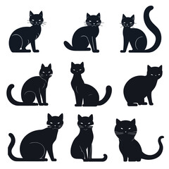 Free vector cat silhouette design