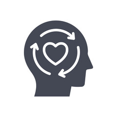 Charity glyph icon on white background. Vector illustration.