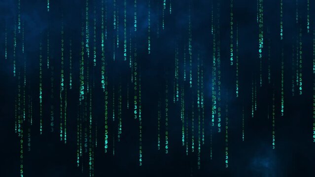 Looping Matrix style Cyrillic alphabet code rain effect. lightness to separate from the background.