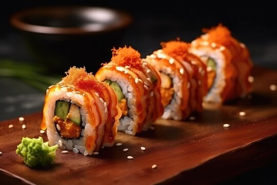 White rice , smoke , copy space ,Generative AI.