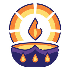 diwali candle icon