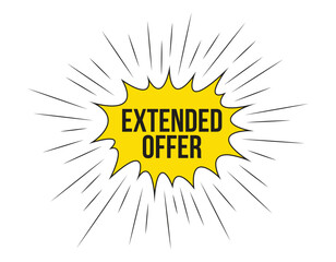 extended offer red vector banner illustration isolated on white background